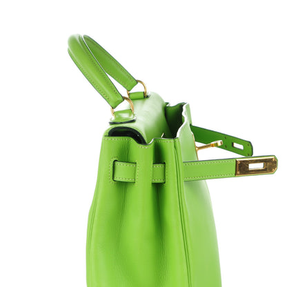 Hermes Veau Gulliver Kelly Retourne 32 Vert Cru 15 of 27