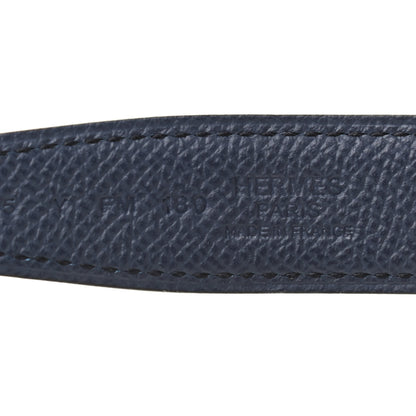 Hermes Swift Epsom 24mm Mini Constance Guilloche H Belt 85 Bleu Frida Bleu Indigo 3 of 5