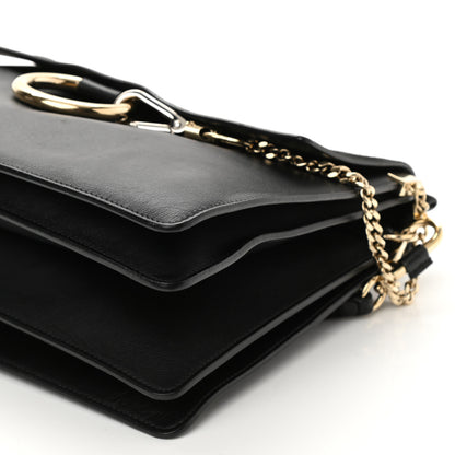 Chloe Suede Calfskin Medium Faye Shoulder Bag Black 9 of 9