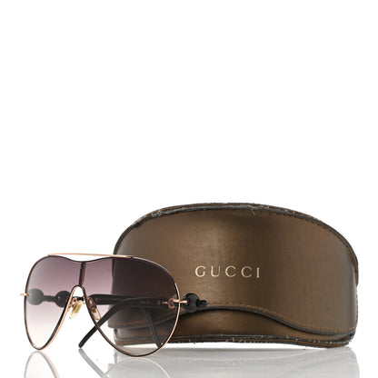 Gucci Marina Chain Aviator Sunglasses Gold Black 8 of 8
