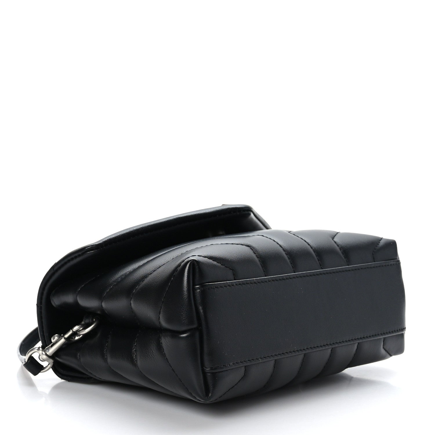 Saint Laurent Calfskin Y Quilted Monogram Toy Loulou Crossbody Bag Black 4 of 9