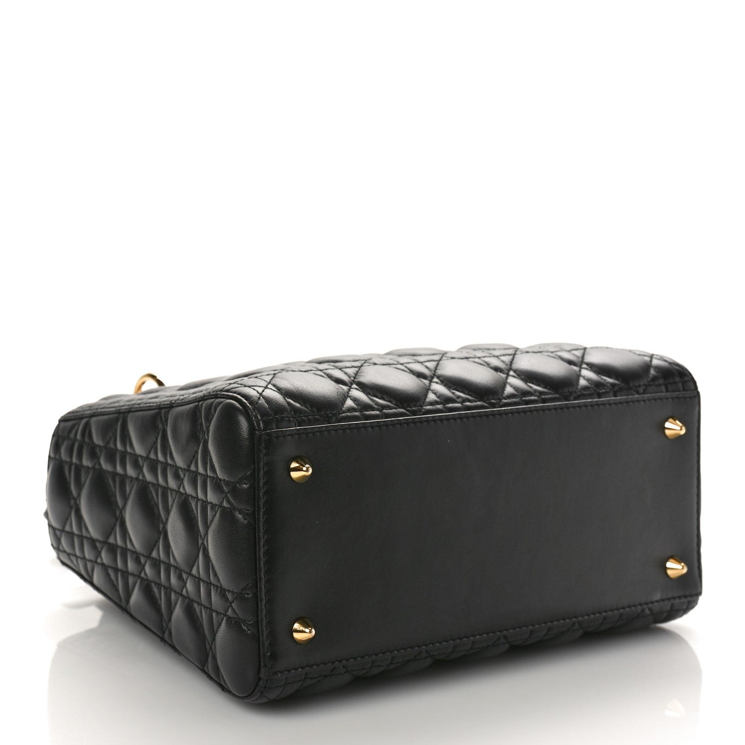 Christian Dior Lambskin Cannage Medium Lady Dior Black 4 of 9