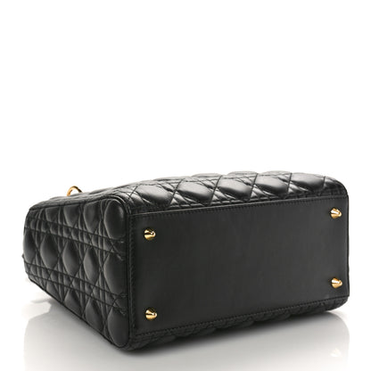 Christian Dior Lambskin Cannage Medium Lady Dior Black 4 of 9