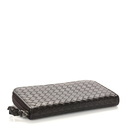 Bottega Veneta Nappa Intrecciato Zip Around Wallet Ebano 4 of 8
