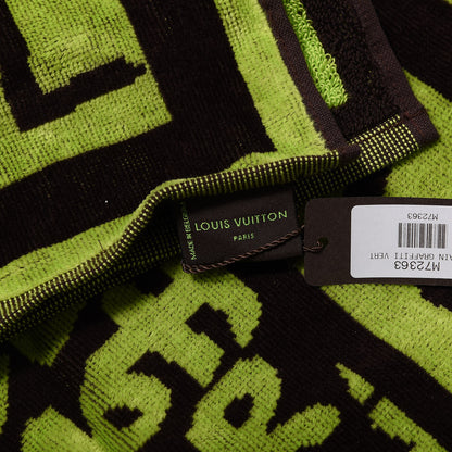 Louis Vuitton Cotton Monogram Graffiti Beach Towel Green 3 of 3