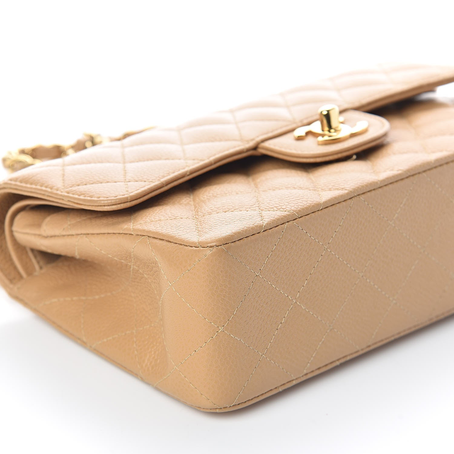Chanel Caviar Quilted Small Double Flap Beige 9 of 11