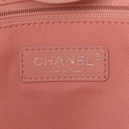 Chanel Straw Lurex Medium Deauville Tote Pink 5 of 10