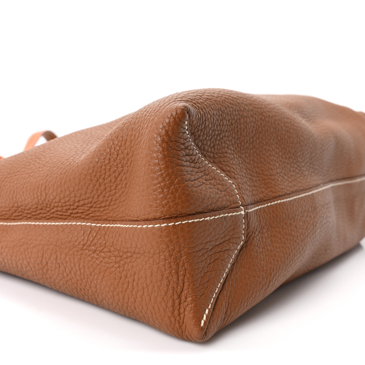Taurillon Clemence Double Sens 45 Reversible Tote Orange Gold