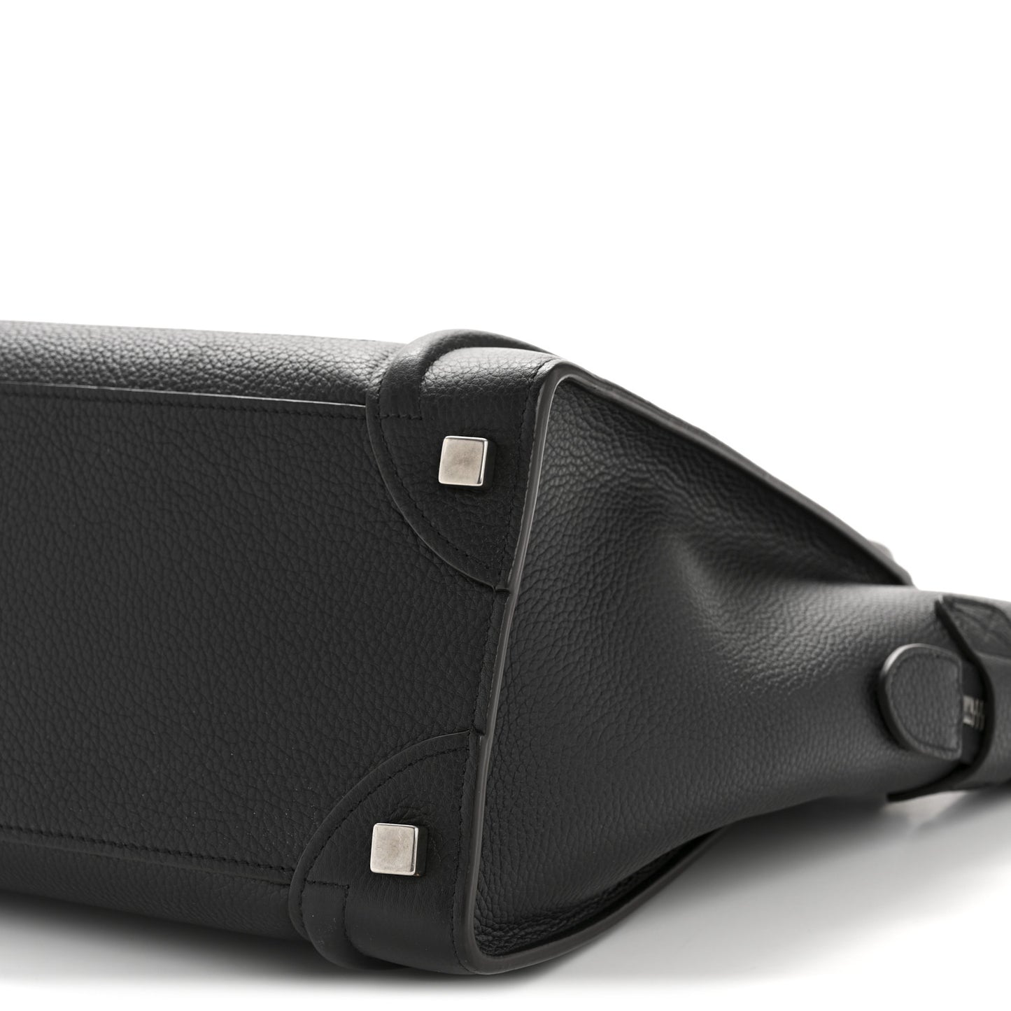 Drummed Calfskin Micro Luggage Black