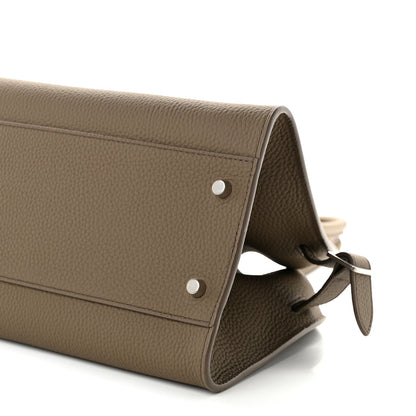 The Row Matte Grained Calfskin Margaux Shoulder 12  Dark Taupe 9 of 9