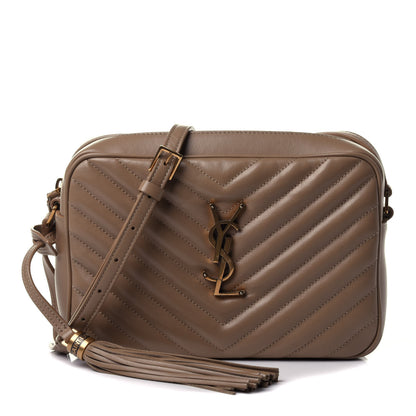 Saint Laurent Calfskin Matelasse Monogram Lou Camera Bag Dark Latte 1 of 4