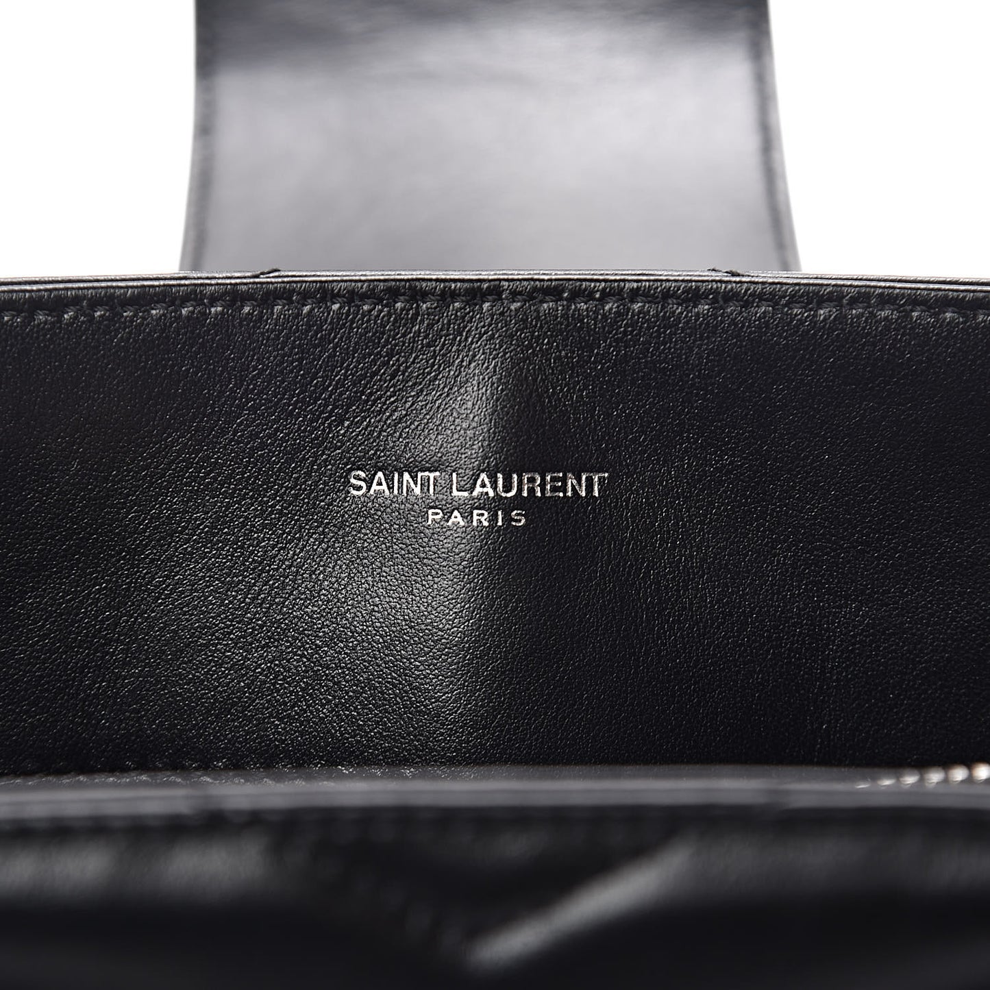 Calfskin Y Quilted Monogram Small Loulou Shopper Black