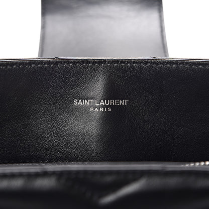 Saint Laurent Calfskin Y Quilted Monogram Small Loulou Shopper Black 10 of 11