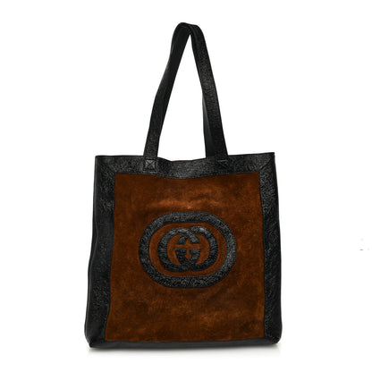 Gucci Suede Large Ophidia Vertical Shopping Tote Chestnut 1 of 11