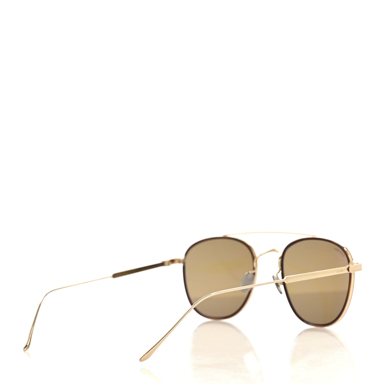 Cartier Metal C De Cartier Sunglasses Gold Brown 4 of 7
