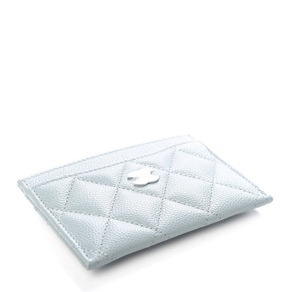 Chanel Caviar Quilted Card Holder Light Blue 4 of 9