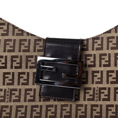 Fendi Zucchino Small Hobo Dark Brown 2 of 10