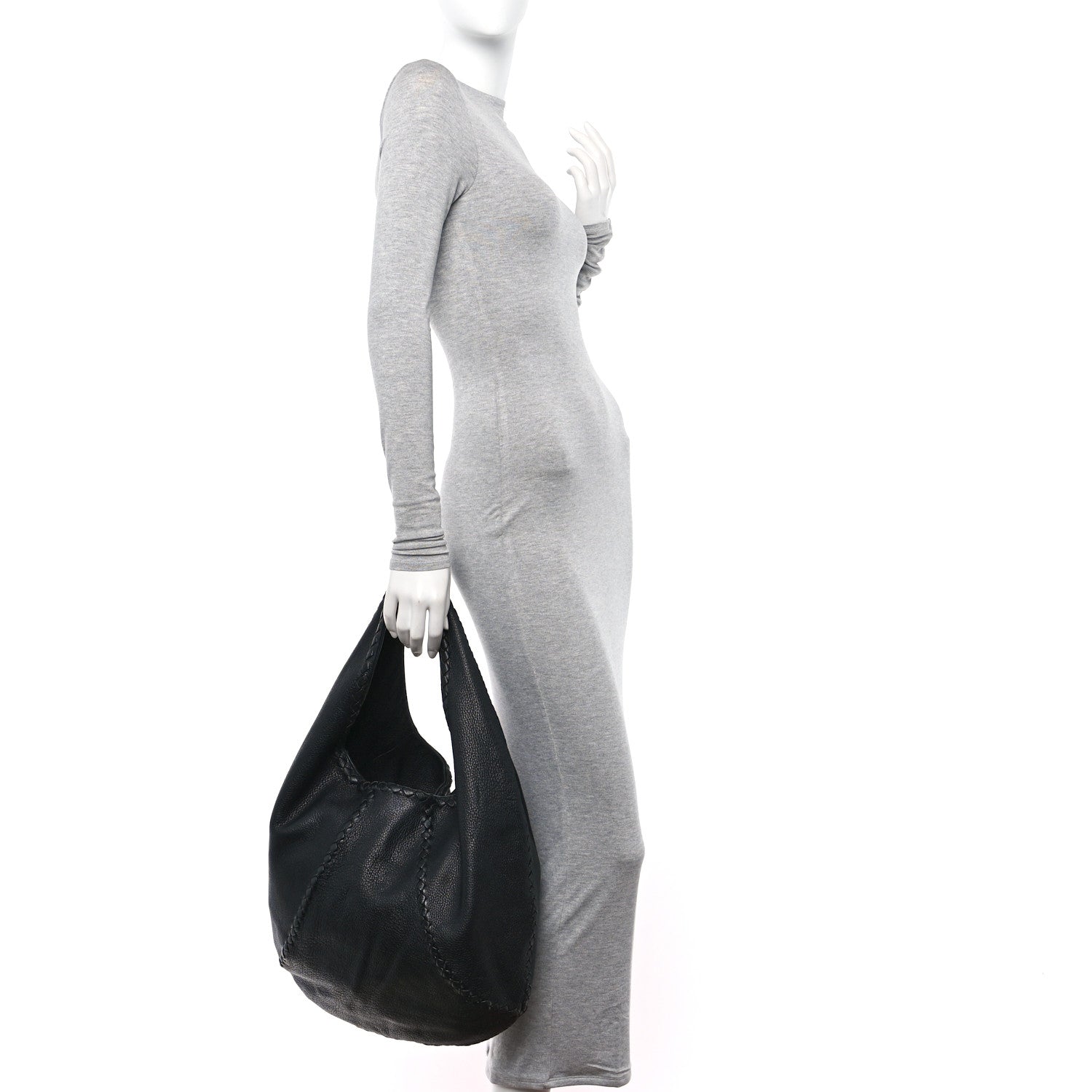 Bottega Veneta Cervo Deerskin Large Hobo Black 2 of 11