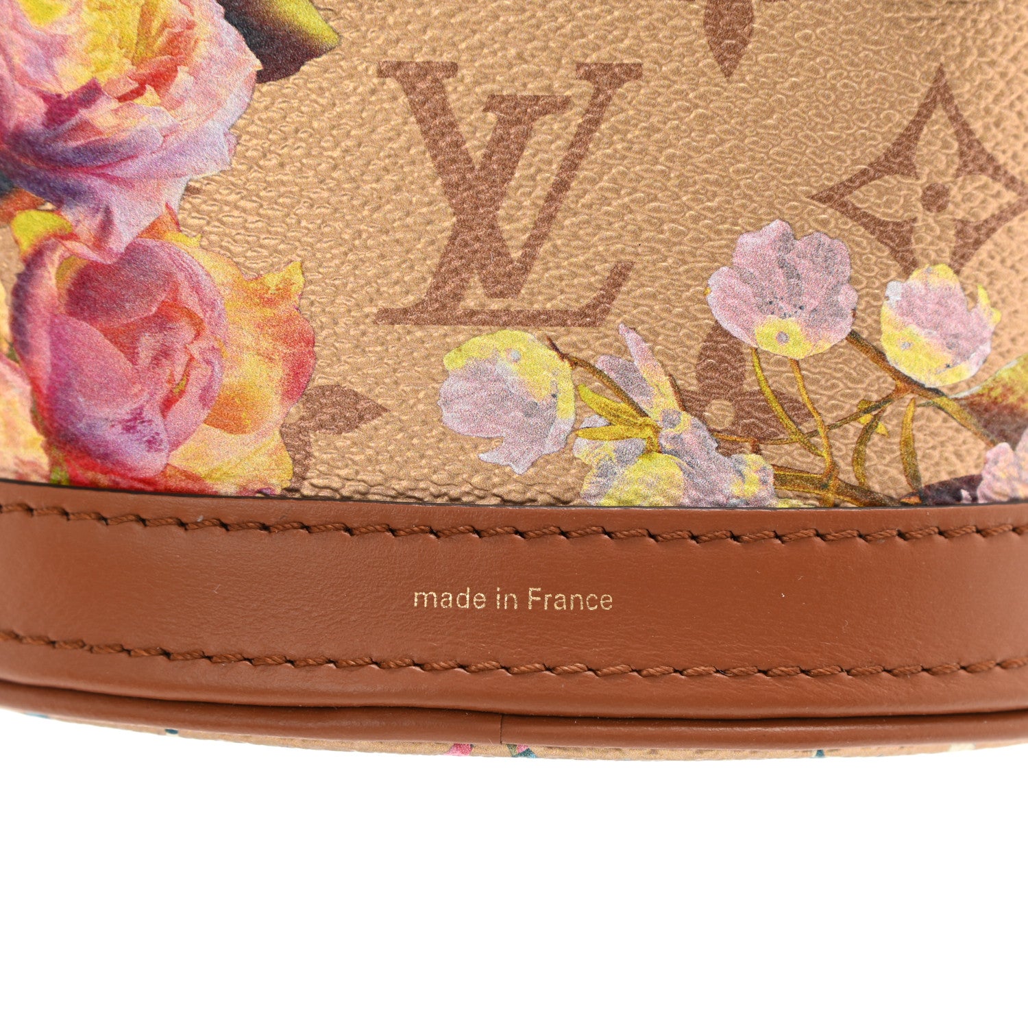 Louis Vuitton Metallic Monogram LV Garden Nano Bucket Bag Gold 7 of 9