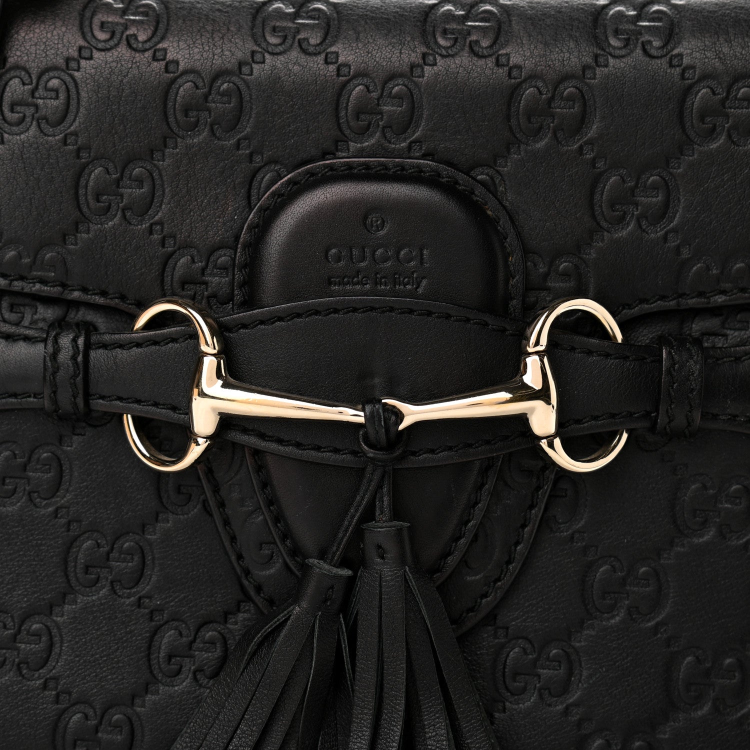 Gucci Microguccissima Medium Emily Chain Shoulder Bag Black 7 of 10