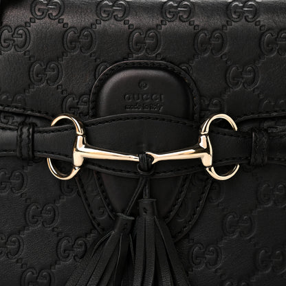 Gucci Microguccissima Medium Emily Chain Shoulder Bag Black 7 of 10
