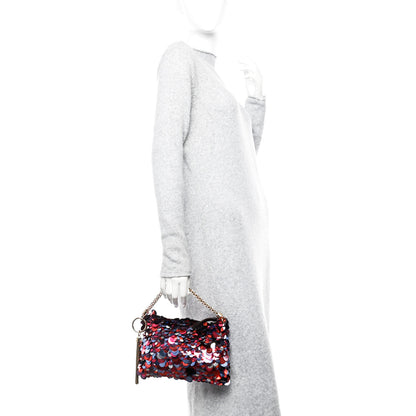 Jimmy Choo Sequin Maxi Callie Embroidery Bag Raspberry Mix 2 of 10