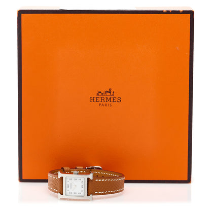 Hermes Stainless Steel Epsom 17.2mm Heure H Hour Quartz Watch Gold 5 of 5