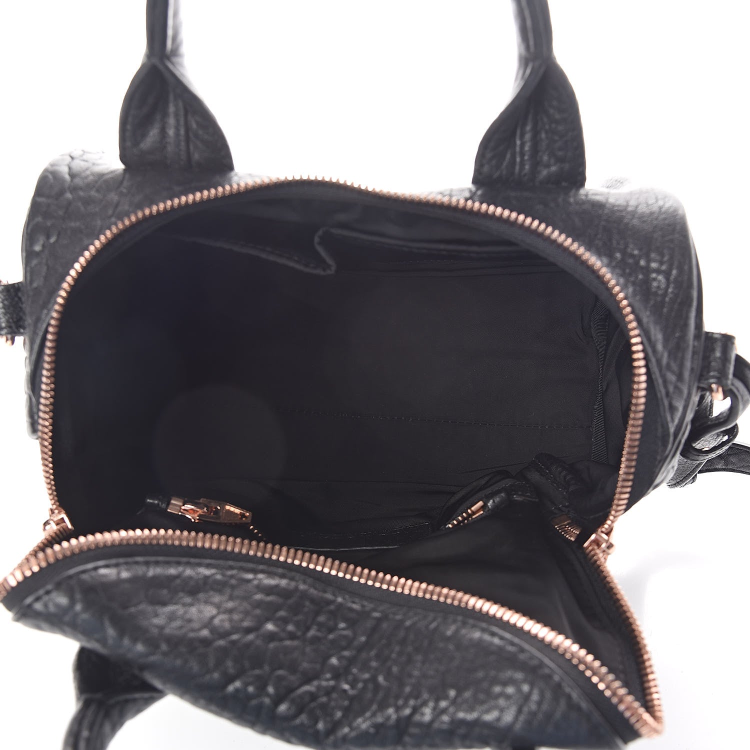 Alexander Wang Pebbled Lambskin Rockie Black Rose Gold Hardware 5 of 11