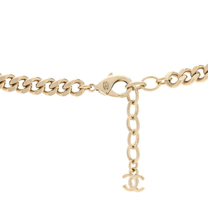 Chanel Crystal Crystal CC Lock Short Necklace Gold 4 of 4