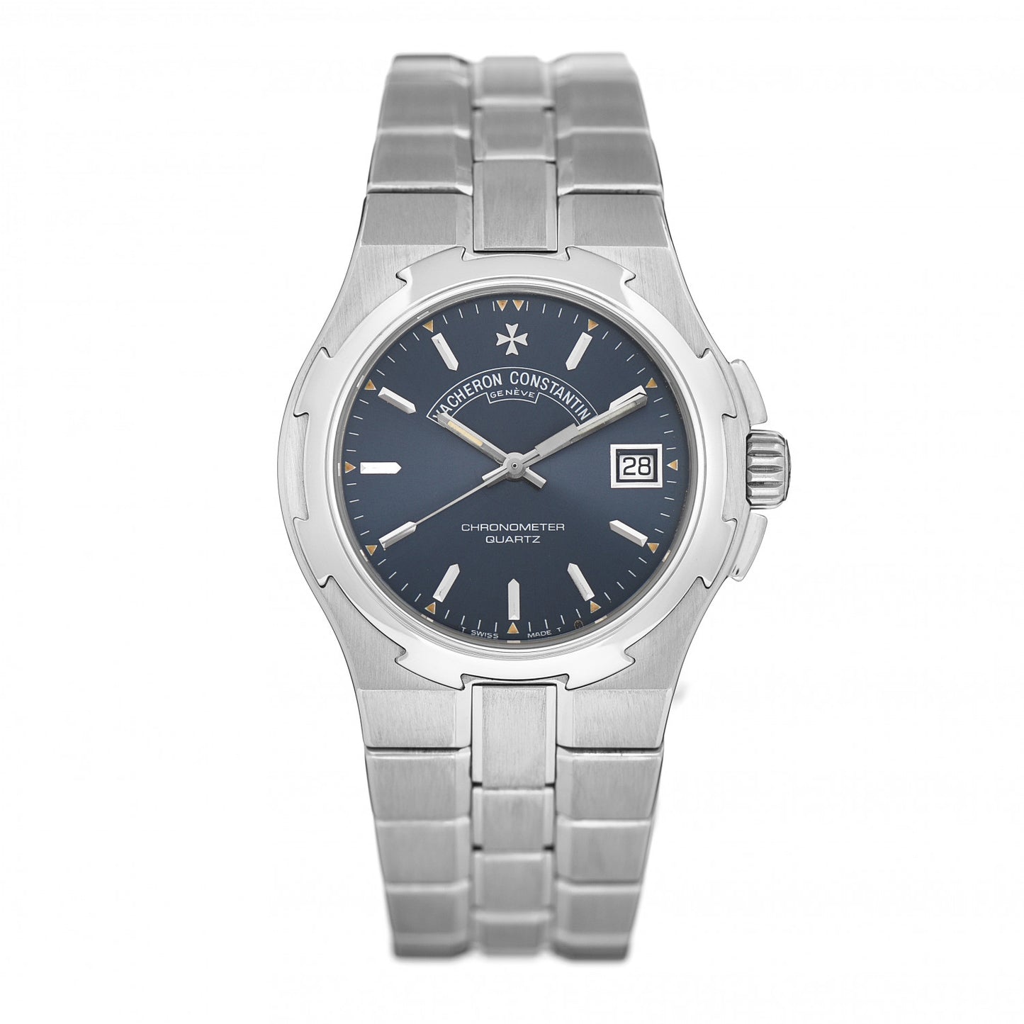 Stainless Steel 35mm Overseas Quartz Watch Blue 72050