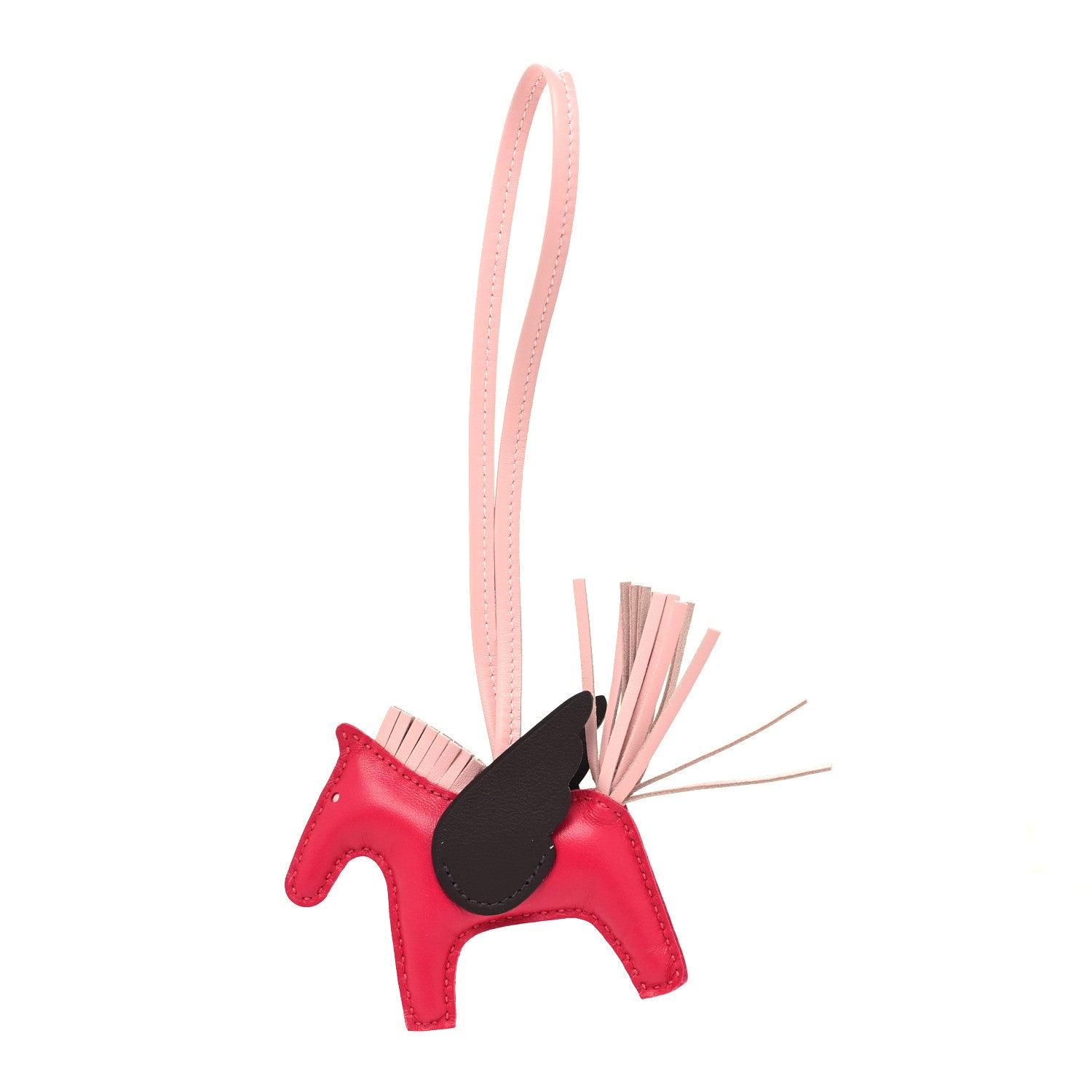 Hermes Milo Lambskin Grigri Rodeo Pegase Horse Bag Charm PM Framboise Rose Sakura Rouge Sellier 1 of 4
