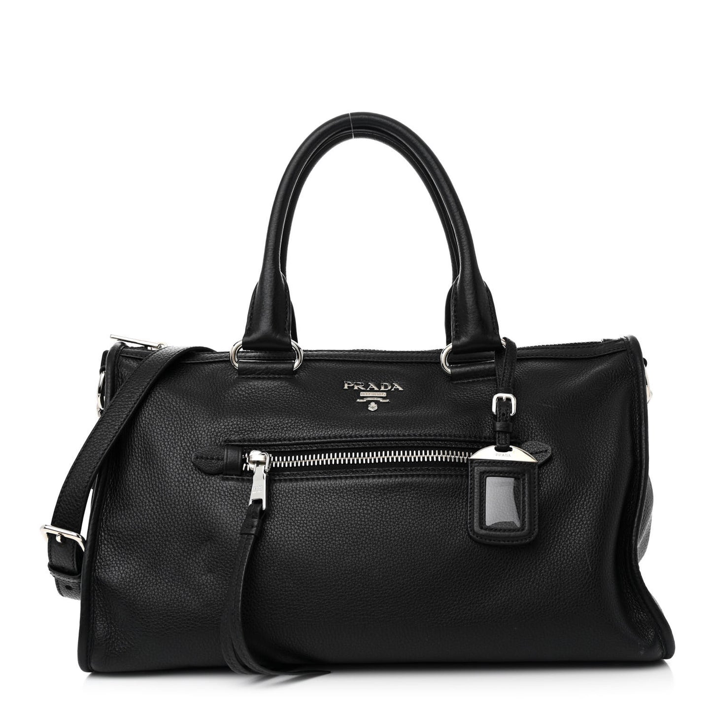 Vitello Phenix Shopping Satchel Black