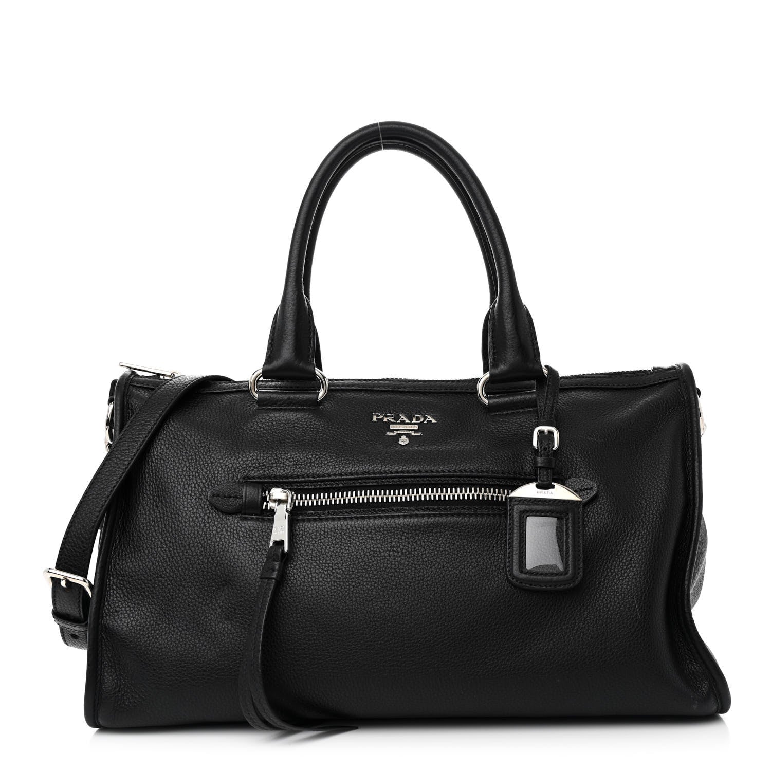 Prada Vitello Phenix Shopping Satchel Black 1 of 10