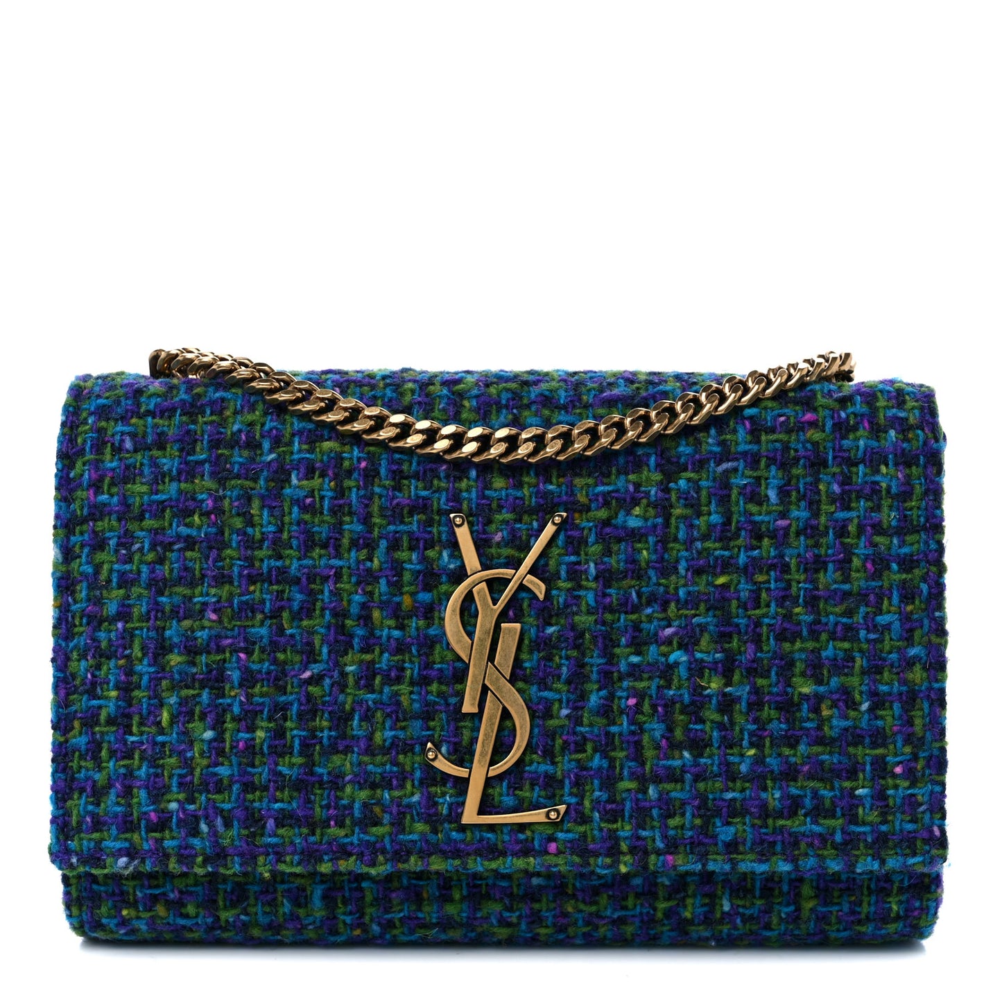 Tweed Small Monogram Kate Satchel Multicolor