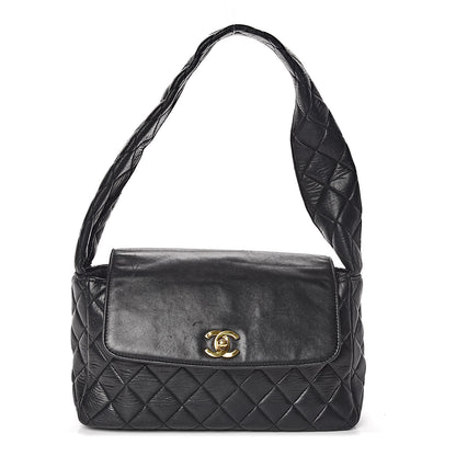 Chanel Lambskin Quilted Flap Shoulder Bag Black 1 of 12