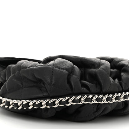 Chanel Washed Lambskin Quilted Mini Chain Around Messenger Black 9 of 10