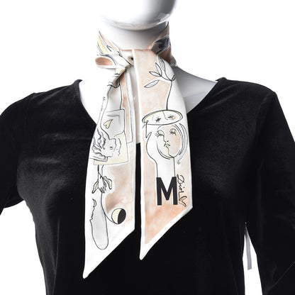 Christian Dior Silk Mitzah ABCDIOR "M" Scarf Pink 2 of 6