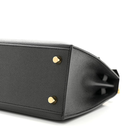 Hermes Epsom Kelly Sellier 25 Black 10 of 11