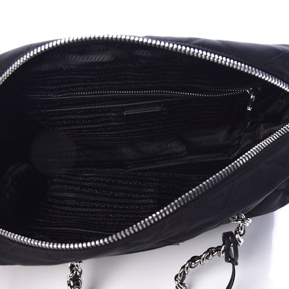 Prada Nylon Tessuto Impuntu Quilted Shoulder Bag Black 5 of 8