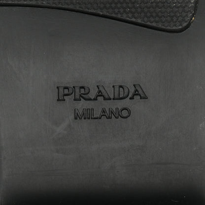 Prada Spazzolato Lace Up Derby Platform Loafers 37 Black 7 of 10