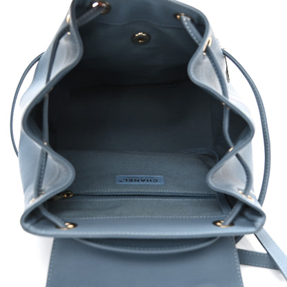 Chanel Caviar Quilted Business Affinity Backpack Blue 5 of 8