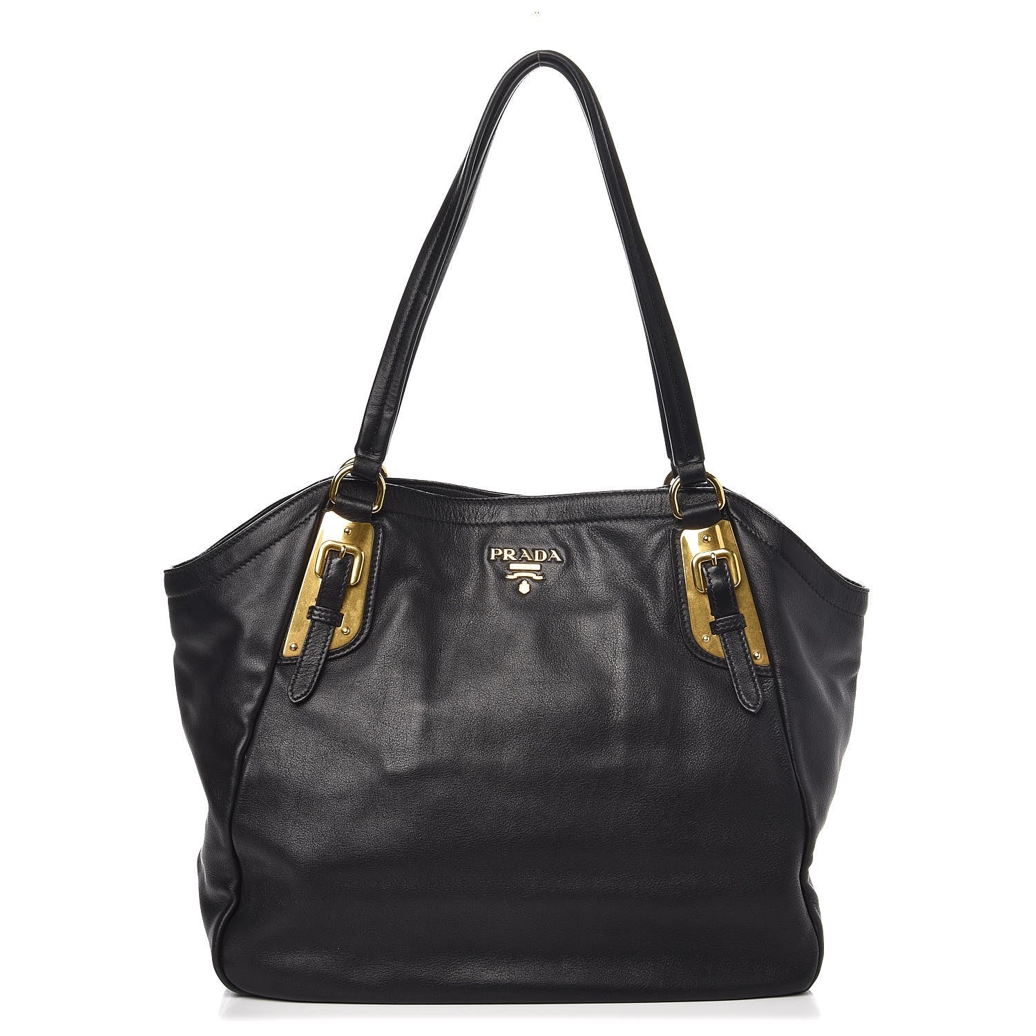 Prada Soft Calf Tote Black 1 of 15