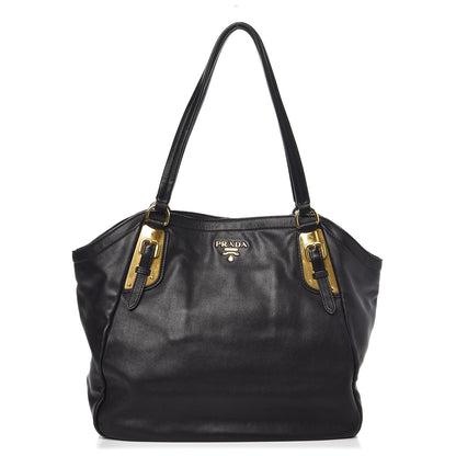 Prada Soft Calf Tote Black 1 of 15