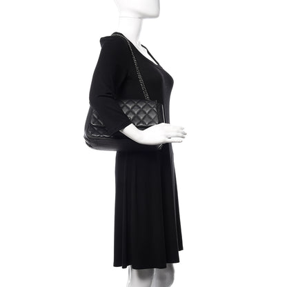 Chanel Calfskin Quilted Medium Frame In Chain Flap Black 2 of 12