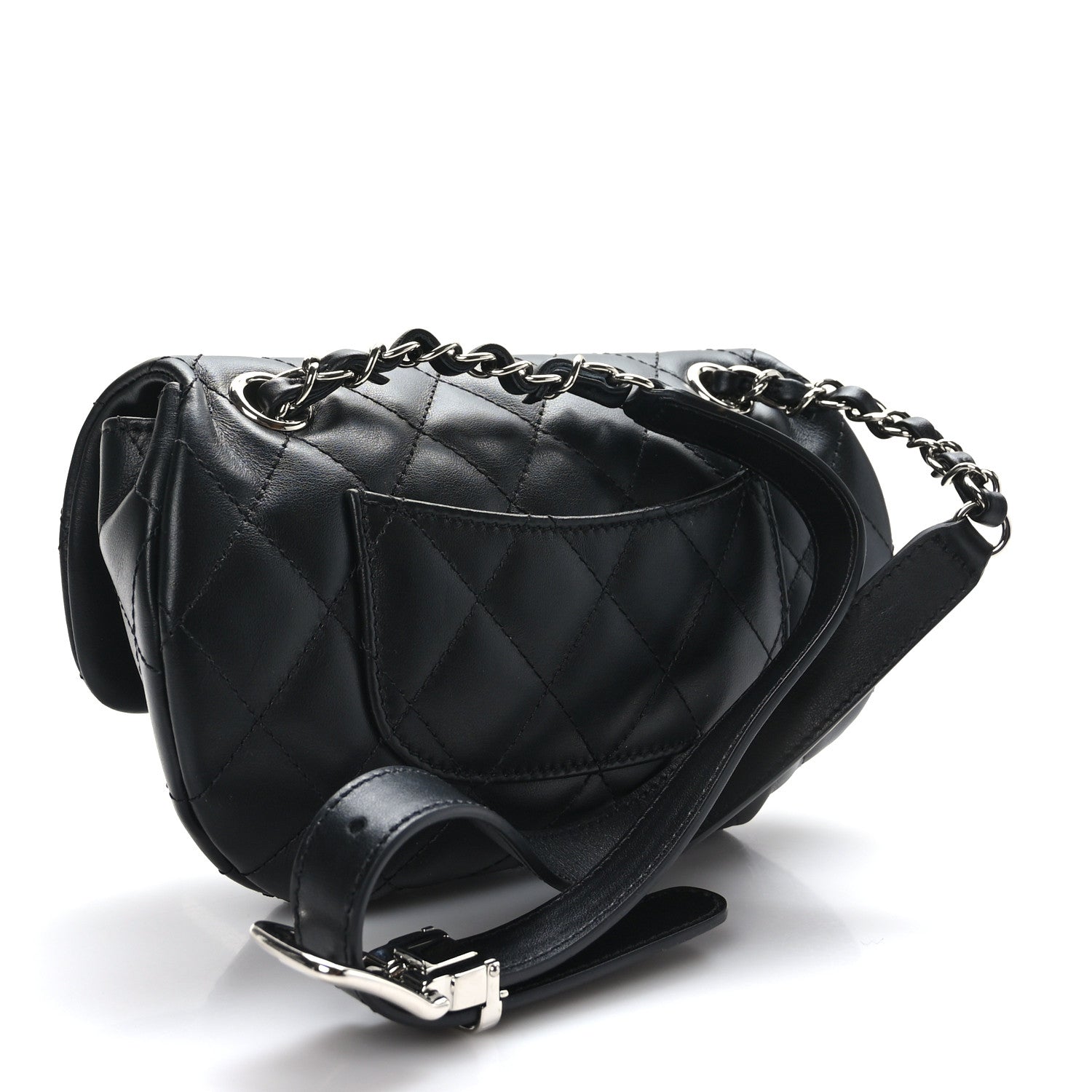 Chanel Calfskin Quilted CC Uniform Flap Belt Bag Black 3 of 9