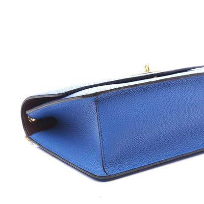 Mulberry Cross Grain Calfskin Small Darley Porcelain Blue 5 of 9