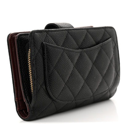 Chanel Caviar Quilted Zipped Pocket Wallet Black 3 of 10
