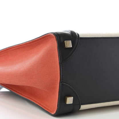 Celine Linen Smooth Calfskin Micro Tri-Color Luggage Natural 5 of 8
