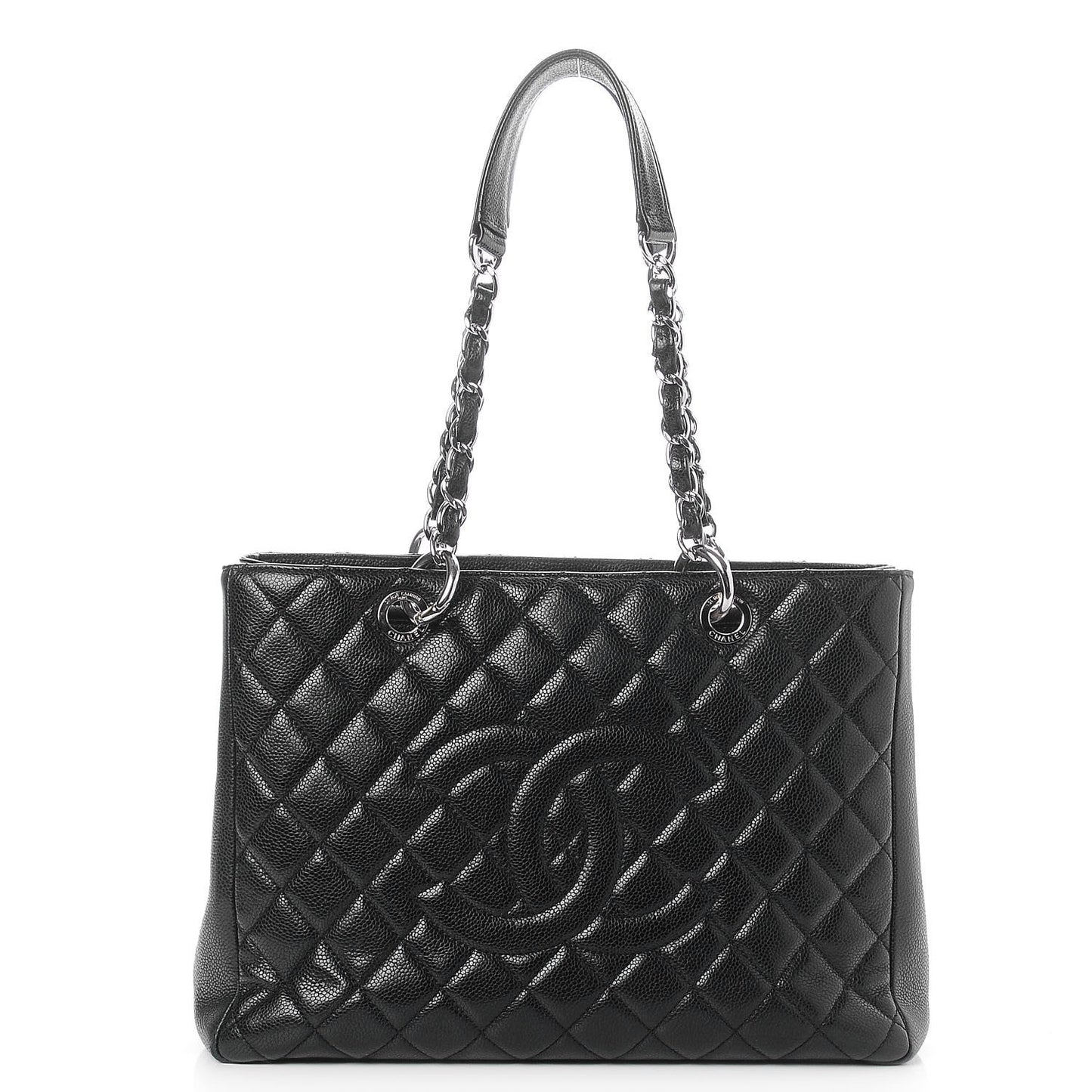 Caviar Quilted Grand Shopping Tote GST Black