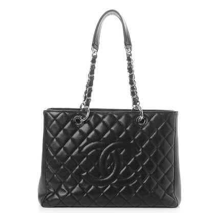 Chanel Caviar Quilted Grand Shopping Tote GST Black 1 of 7